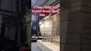Forklift Driver Destroys Lumber Warehouse! Work FAIL  #work #workfails #warehouse #forklift #working