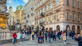 Vienna Walk Graben, Kohlmarkt & Kärntner Strasse, April 2024 | 4K Hdr