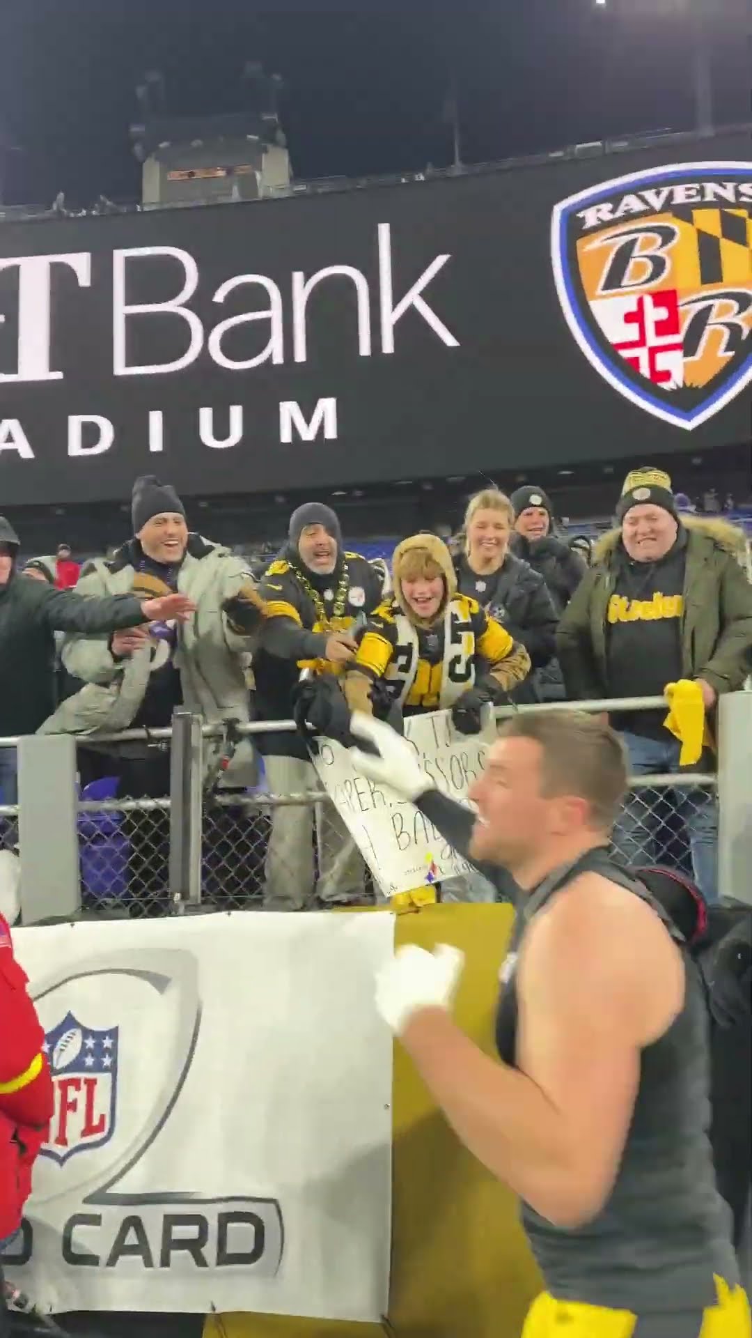Watt and some fans pregame ??
