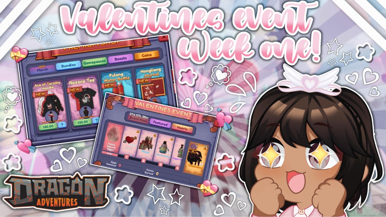 Valentines Event Week One! (Dragon Adventures, Roblox!)