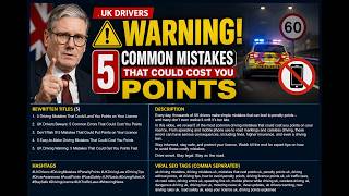 UK Drivers WARNING 5 Common Mistakes That Could Cost You Points