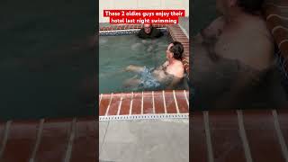 These 2 oldies guys enjoy their hotel last night swimming shorts short trending viral