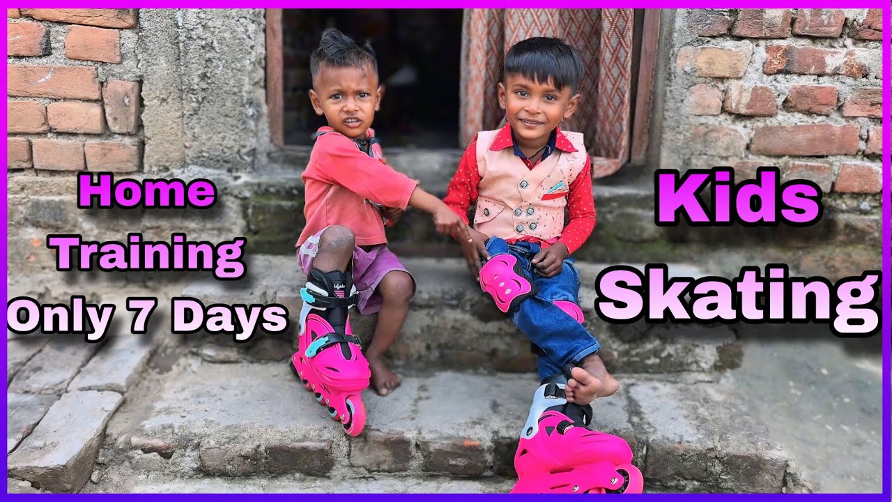 Kids Skating Home Training😍only 7 Days Challenge