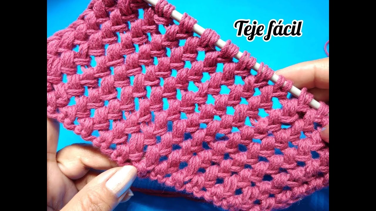 TEJER PUNTO MUY FACIL A 2 AGUJAS