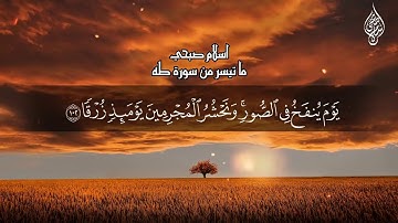 خواتيم سورة طه (مكتوبة) القارئ اسلام صبحي