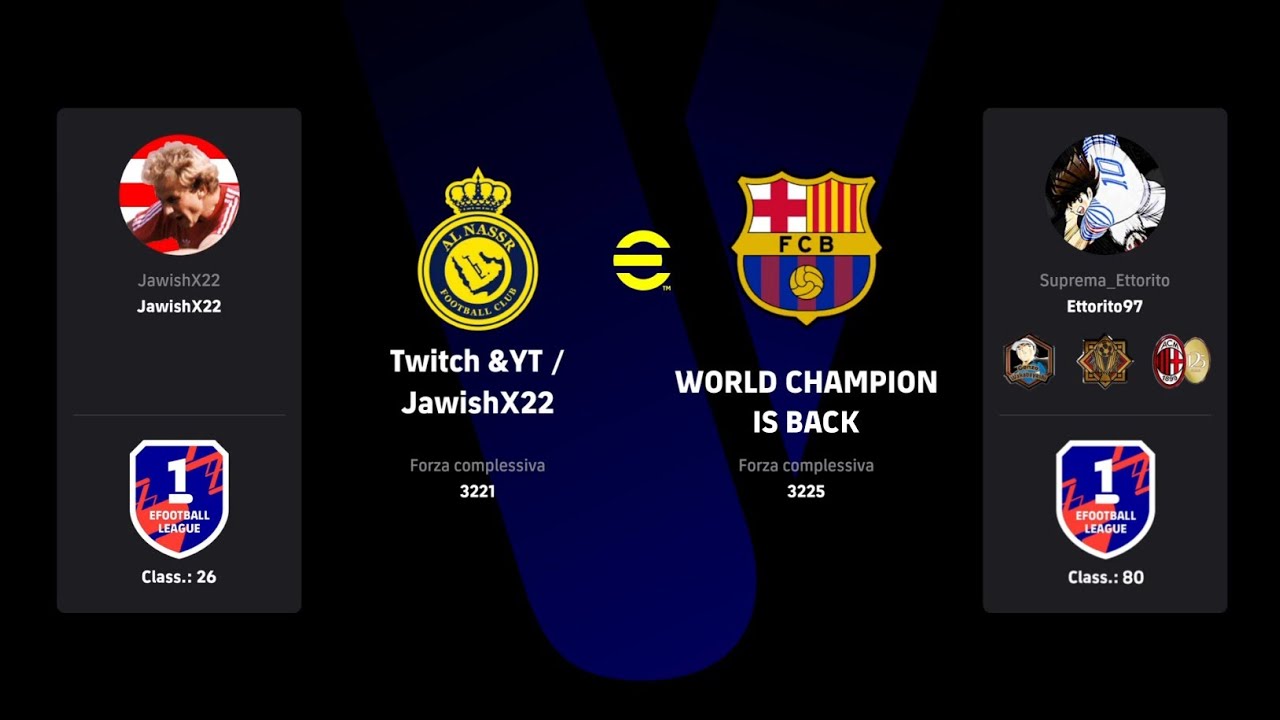 ETTORITO WORLD CHAMPION IS BACK VS JAWISHX22 (RANK 26) EFOOTBALL LEAGUE 2025 PHASE 7