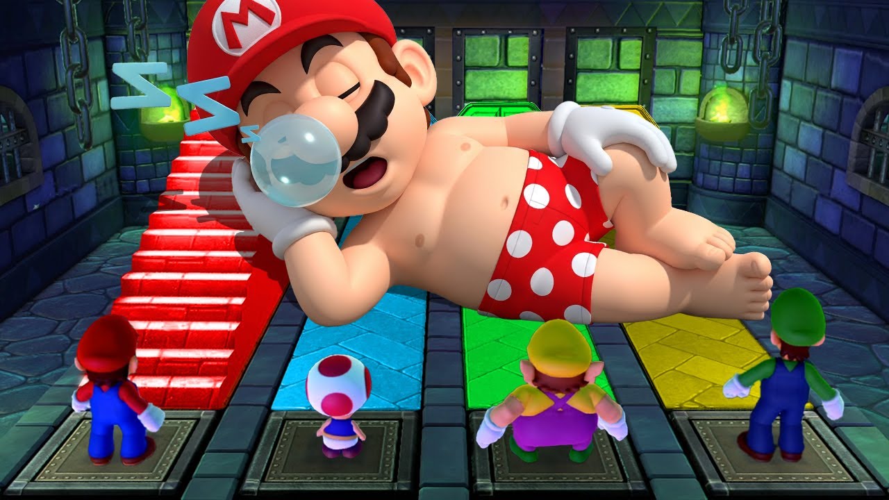 Mario Party 10 Minigames - Mario Vs Luigi Vs Toad Vs Wario (Master Difficulty)