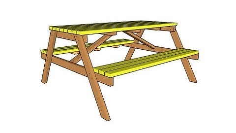 How to build a wooden picnic table