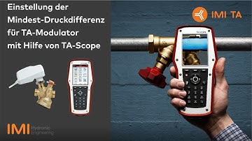 TA-Modulator von IMI TA - Einstellung der Mindest-Druckdifferenz mit TA-Scope