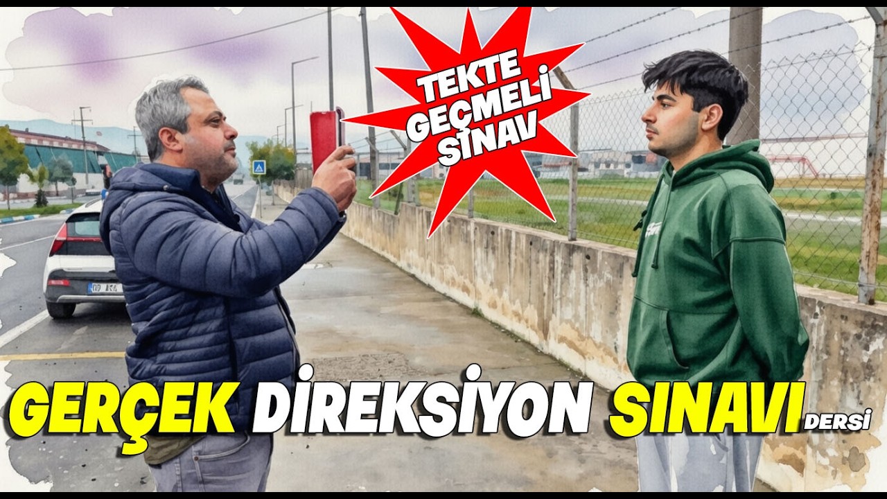 TEKTE GEÇMELİ DİREKSİYON SINAVI DERSİ-AZ KALSIN KALIYORDU #direksiyonsınavı