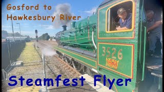 Onboard the Steamfest Flyer's Return, Gosford to Hawkesbury River