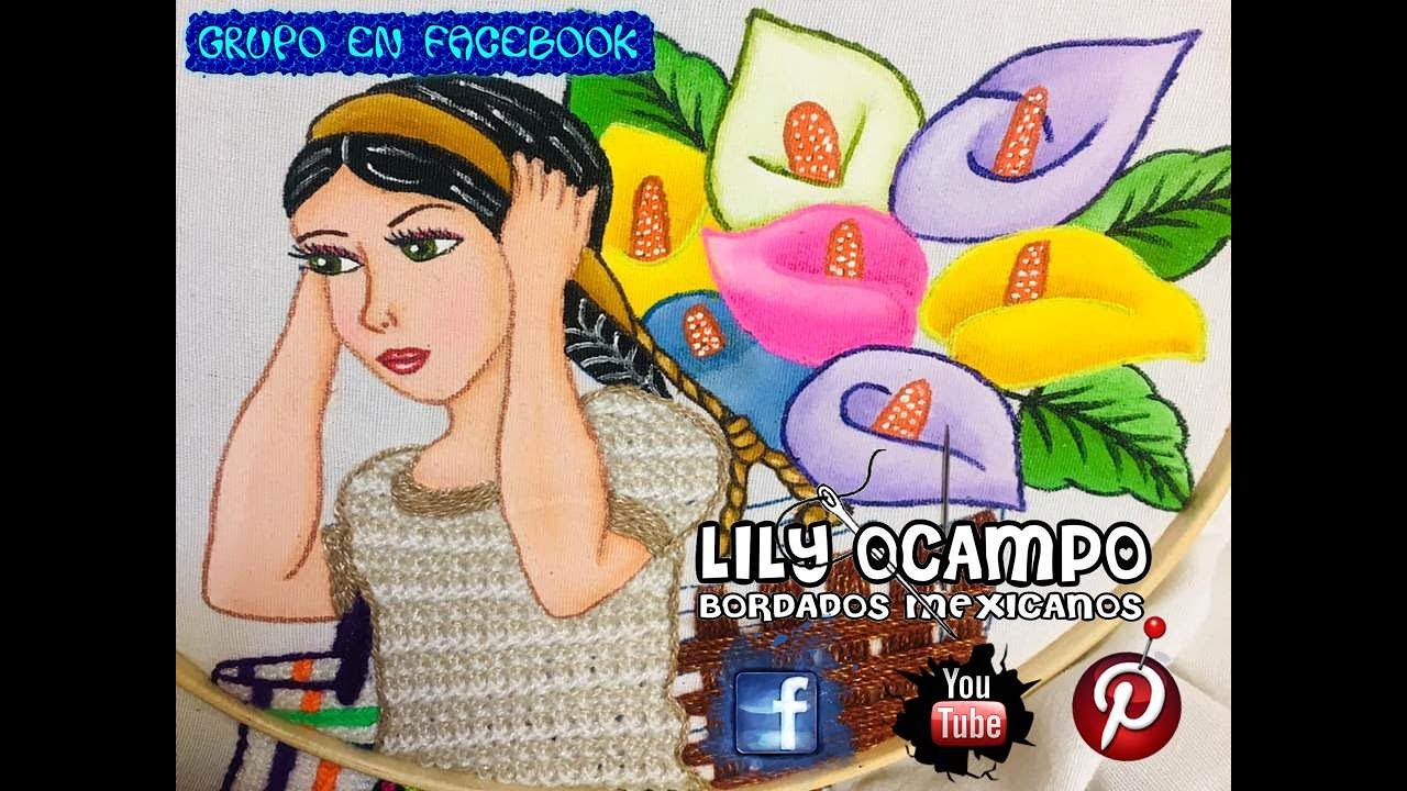 103.-BORDADO FANTASIA BLUSA VENDEDORA DE ALCATRACES-LILY OCAMPO BORDADOS MEXICANOS