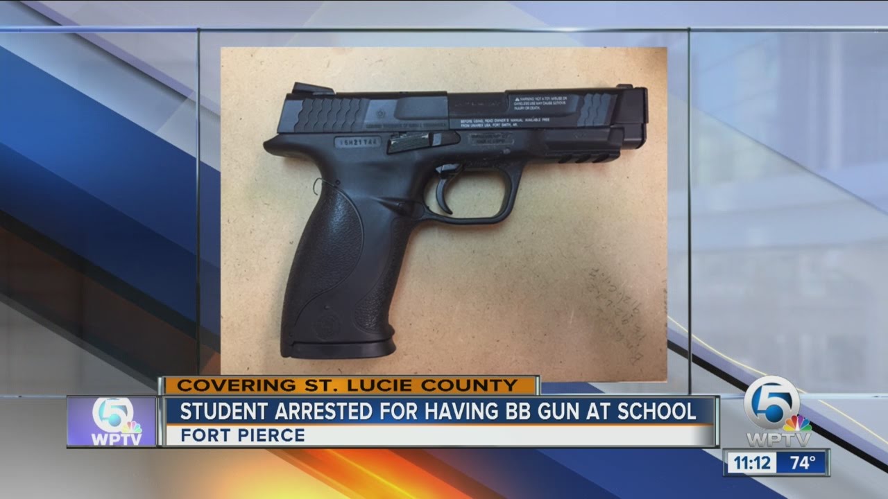 Student arrested for having BB gun at school - YouTube