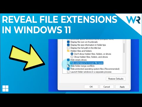How to reveal file extensions on Windows 11
