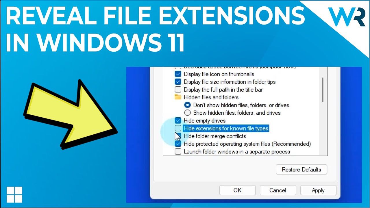 How to Show File Extensions in Windows 11 - SmartWindows