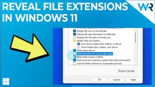 How to reveal file extensions on Windows 11