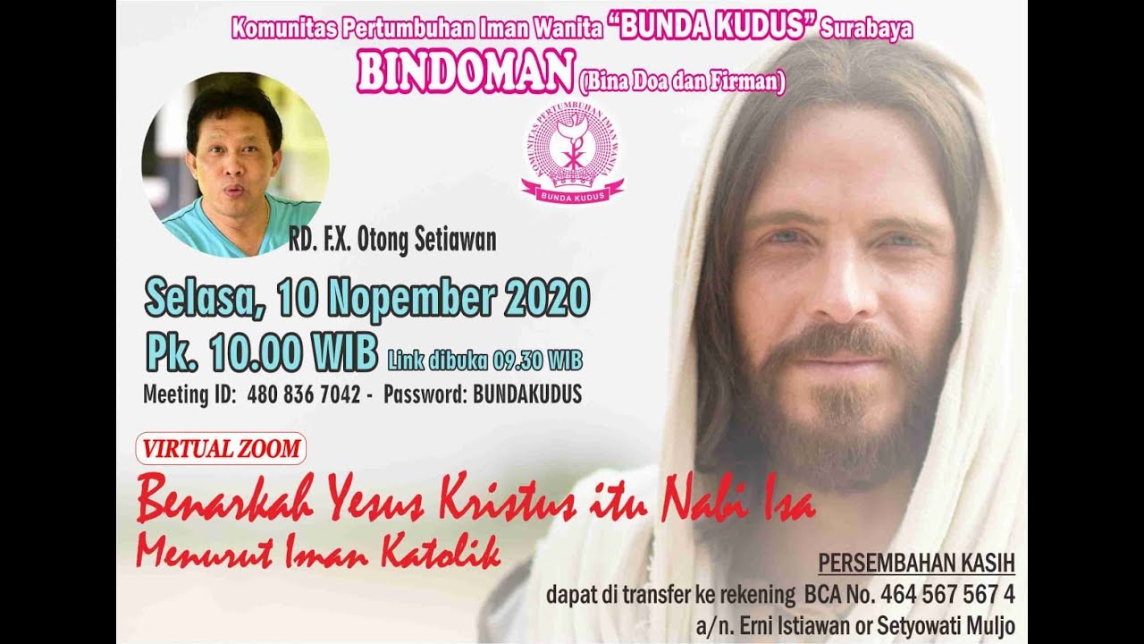 Benarkah Yesus Kristus Itu Nabi Isa Menurut Iman Katolik Oleh Rd Fx Otong Setiawan Youtube