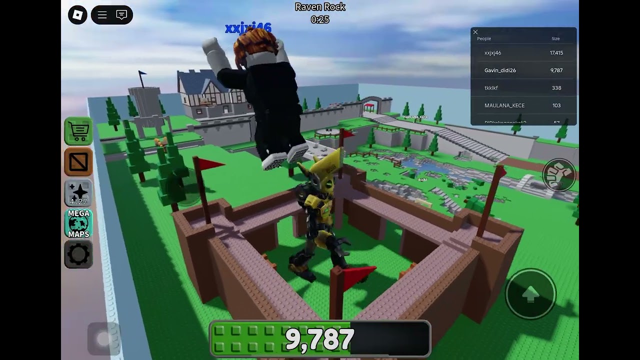 I just met a big player in Roblox eat the world 