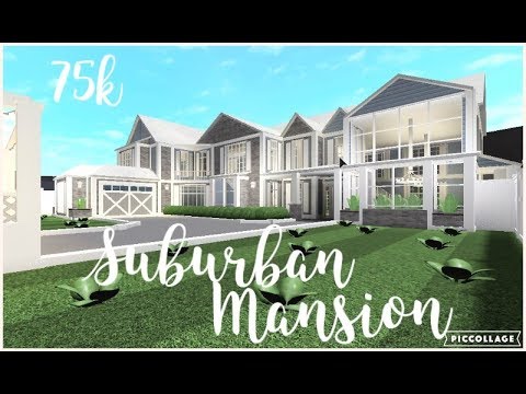 Bloxburg Suburban Mansion Speed Build 75k Youtube