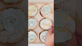 How to make custom cupcake toppers ✨ full tutorial on my channel ✨ #cupcakedecorating #cupcakes