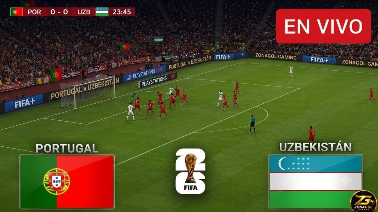 Portugal vs Uzbekistán🛑EN VIVO Mundial2026  |Simulación Realista PES2021| Full match #cr7