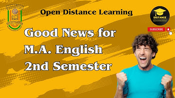 MA ENGLISH Distance Education | MANUUMa 2nd semester English