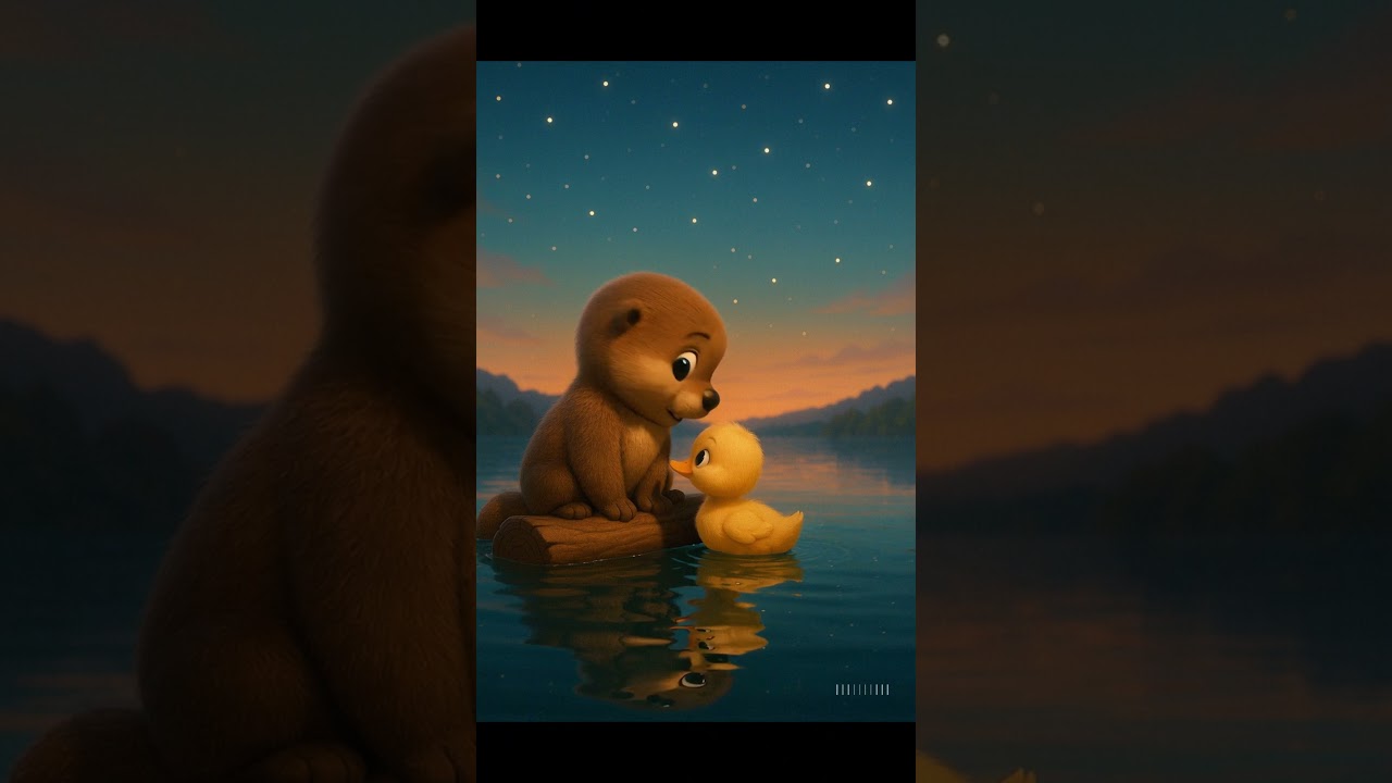 "A Baby Otter Finds a Friend 🌙✨ | Pixar-Style Animated Short"