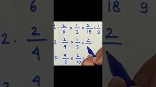 Belajar Perkalian Pecahan Biasa #shorts #matematika #perkalian