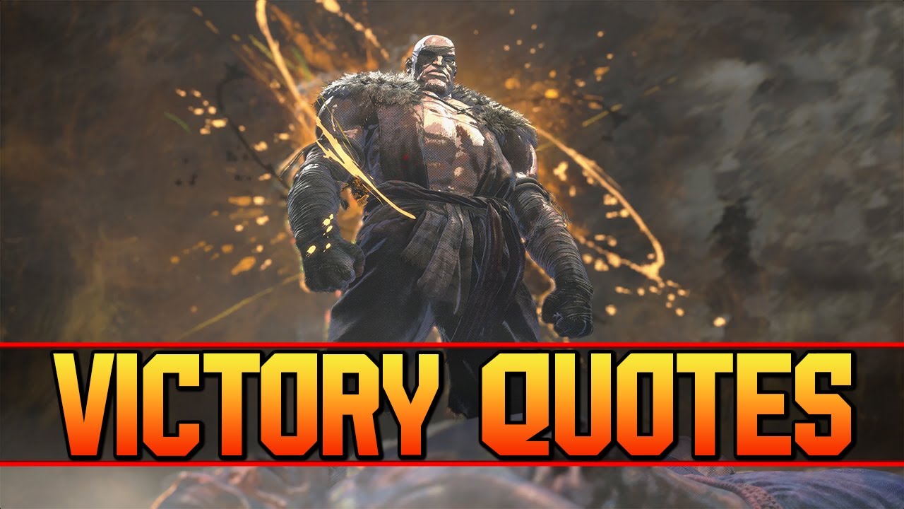SF6 - All Sagat Victory Quotes!
