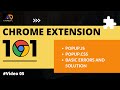 Write popup.css and popup.js | Solving basic errors | Chrome Extension 101 | Video 05 | TUTORIEX