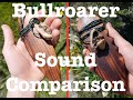 Bullroarer sound comparison wingform vs jaggs   schwirrholz vergleich flgelform vs gezackt