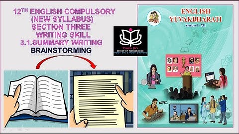 12th English, New Syllabus, Section 3: 3.1 Summary Writing - Brainstorming
