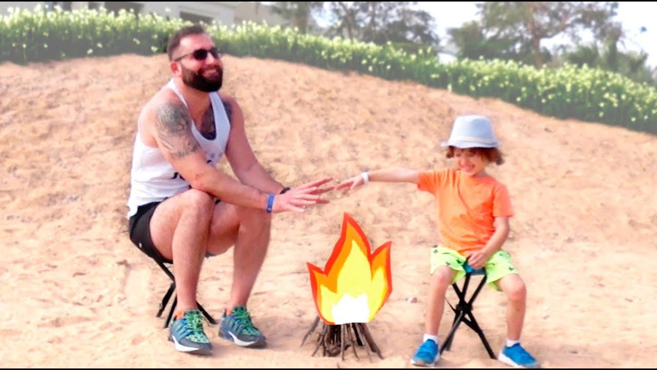 Lev and Dad had a Camping adventure