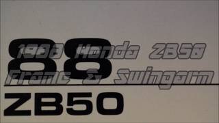 1988 Honda Zb50 Frame And Swingarm