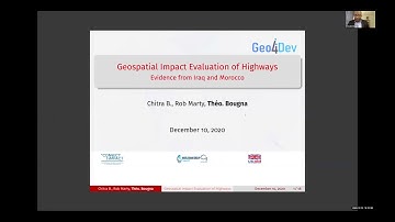 Geospatial Impact Evaluation of Highways: Evidence from Iraq & Morocco - Théo Bougna | Geo4Dev 2020