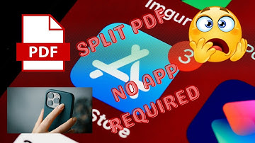 PDF EXTRACT OR SPLIT WITHOUT ANY OTHER APP , FREE ON  #iphone free , no app required