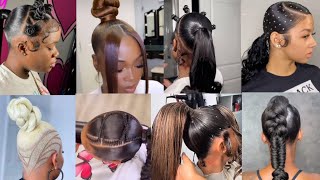 Latest Sleek Ponytail Hairstyles For Black Women | Elegant Ponytail Hairstyles 