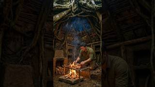 Alone in the Forest Secret Root Shelter Build