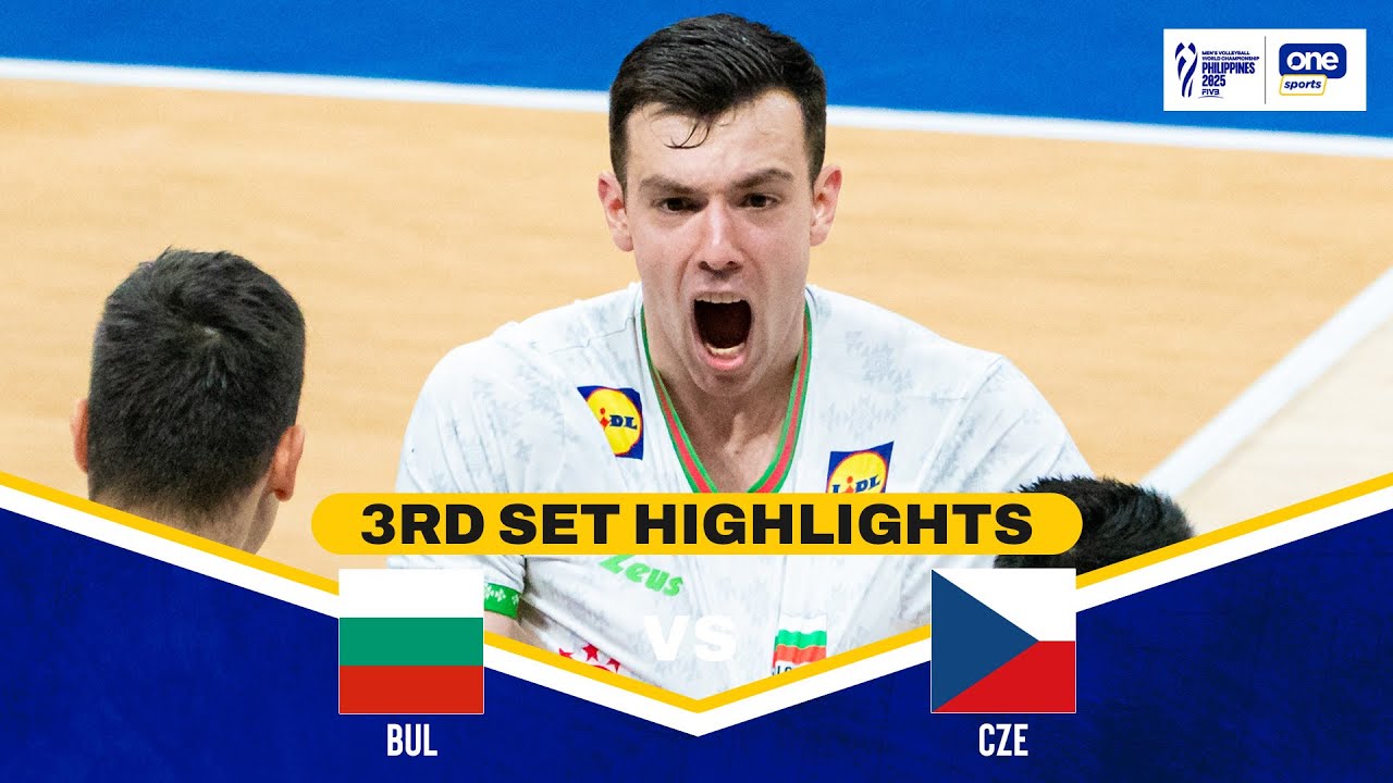 CZECHIA vs. BULGARIA | SET 3 HIGHLIGHTS | 2025 FIVB MEN'S VOLLEYBALL CHAMPIONSHIP SF | SEPT. 27