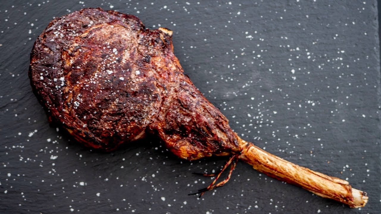 STEAK - Tomahawk Ribeye Steak & Blue Cheese Dinner recipe - YouTube