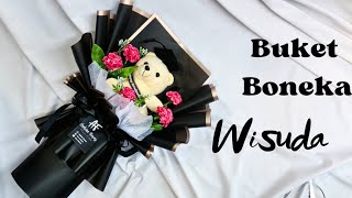 tutorial buket boneka wisuda mudah &amp; praktis // diy bouquet boneka wisuda