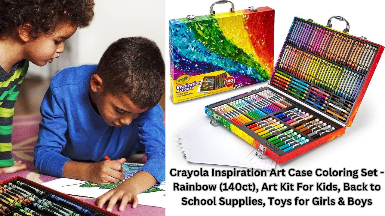 Crayola Inspiration Art Case Coloring Set - Rainbow (140ct), Art Kit For  Kids, Toys for Girls & Boys, Holiday Gift For Kids [ Exclusive]