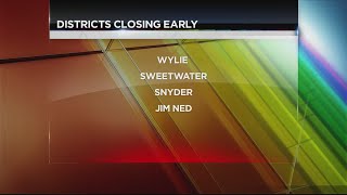 Abilene, Wylie ISDs releasing 1 hour early due to severe weather threat