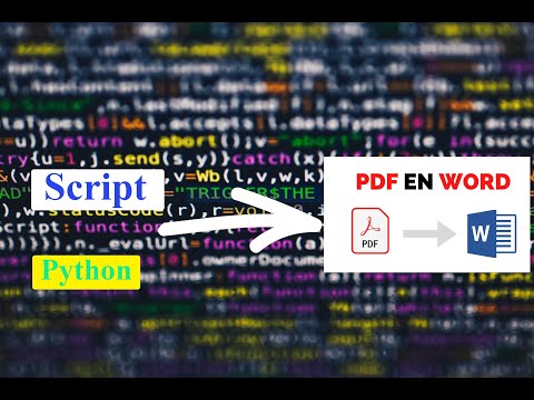 Create a Python Script to Convert PDF Files to Word | PDF to docx