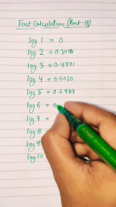 Value Of Log 1 To Log 10 Fast Calculations Part 18 Logarithm value-of-log-1-to-log-10-fast-calculations-part-18-logarithm