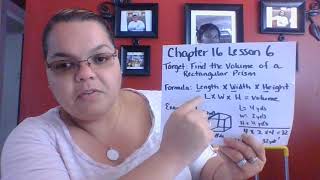 Chapter 16 Lesson 6 Volume of  Rectangular Prisms