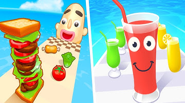 Sandwich runner VS juice run All level gameplay android iOS part 01
