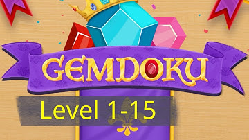 Gemdoku：木塊拼圖Level 1-15攻略game play