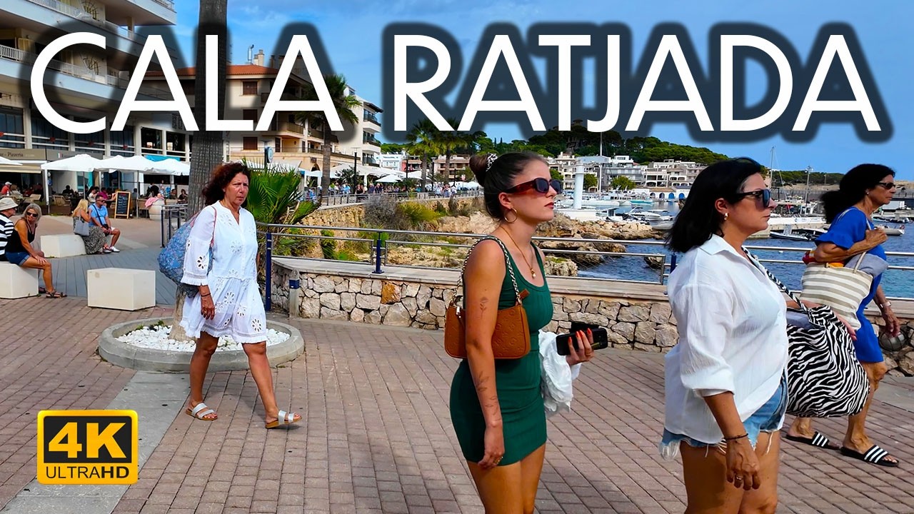 CALA RATJADA  | Coastal Walking Tour in the City Center 4K 60fps