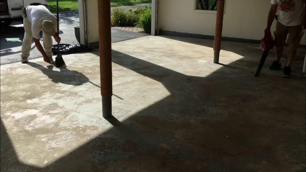 How to prepare concrete floor for epoxy application YouTube